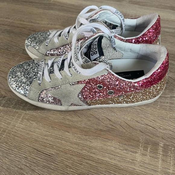Golden Goose Pink Glitter Sneakers - Picture 1 of 10